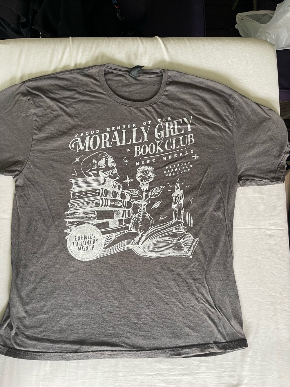Gildan Charcoal 'Morally Grey Book Club' Graphic Tee